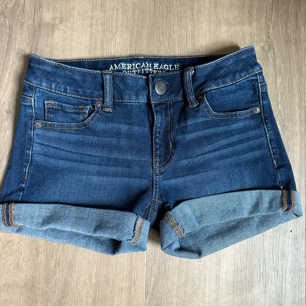 American Eagle Outfitters Dark Blue Jean Shorts